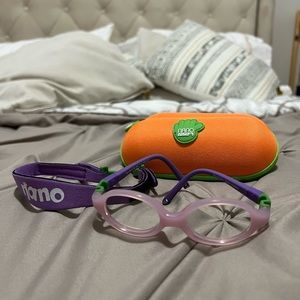 Nano baby bunny glasses pink purple and green size in pics